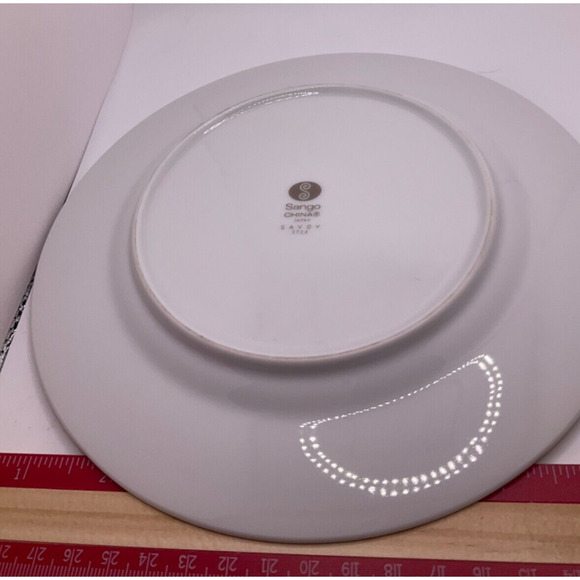 Vintage Sango China Salad Plate Savory 3724 7.5" Gold Trim, Japan Made HOLIDAY - Picture 4 of 4